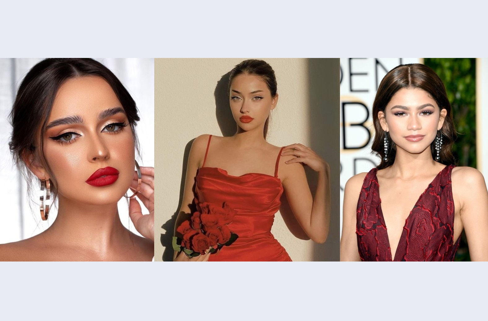 Makeup for red dress