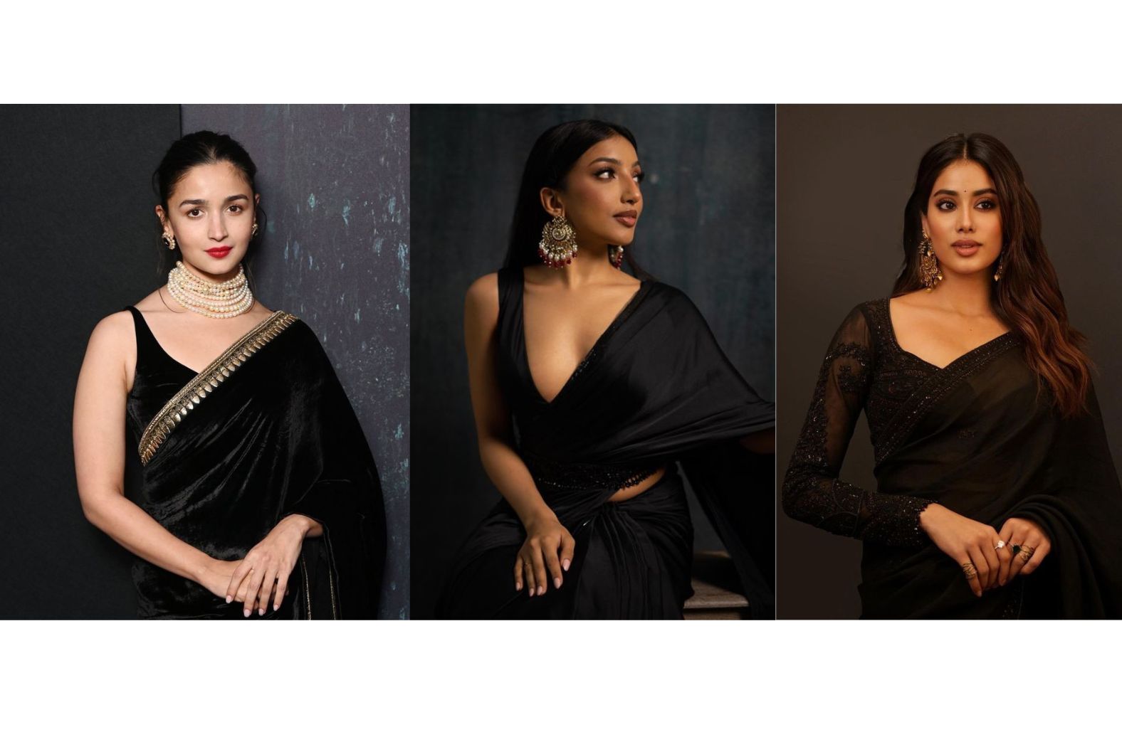 makeup for black saree