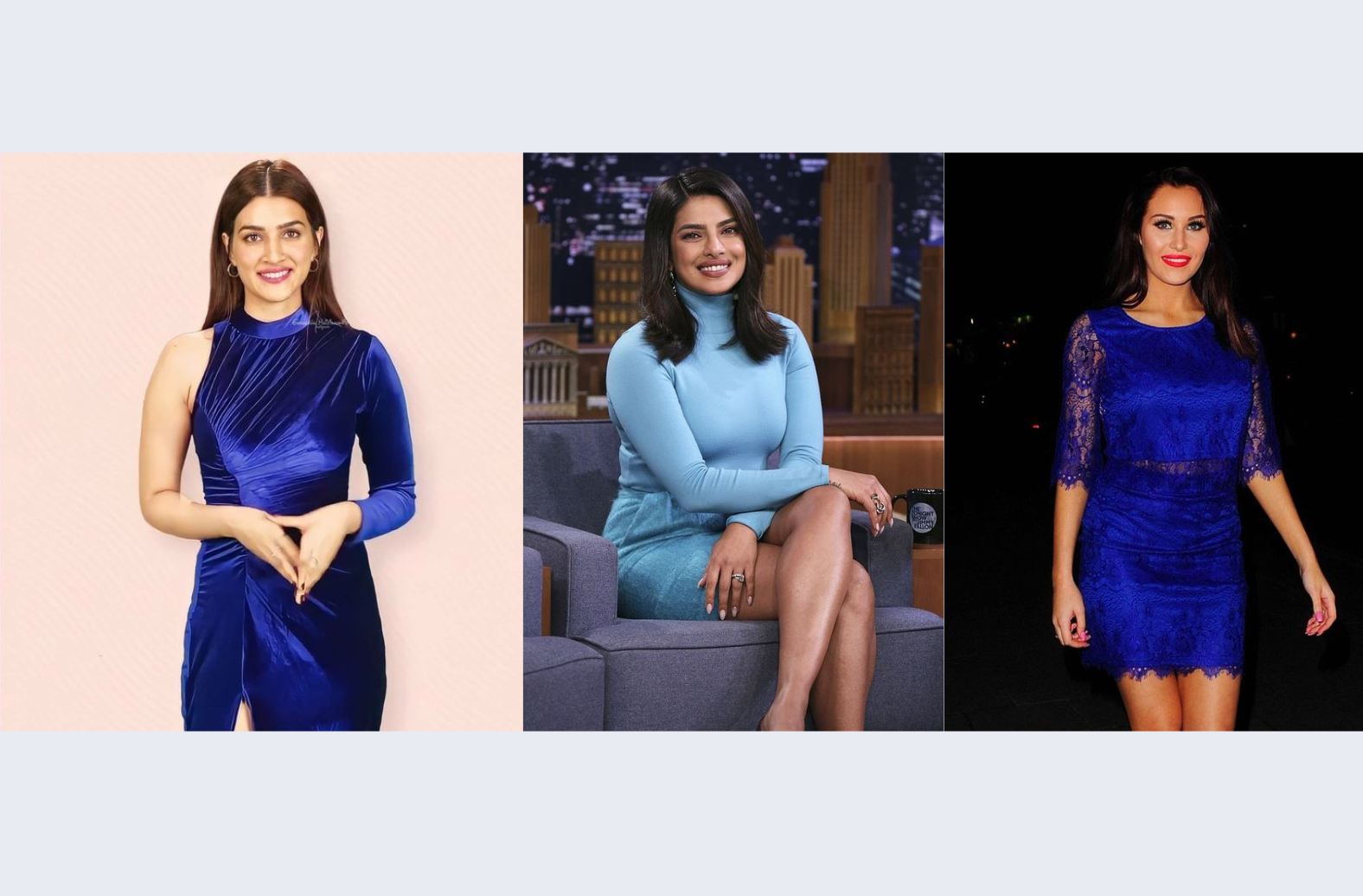 Lipstick for blue dress