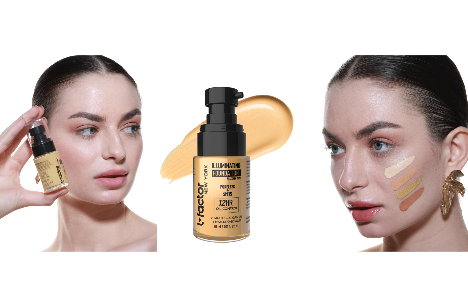 Different Types of Foundation Coverage Light, Medium, and High L