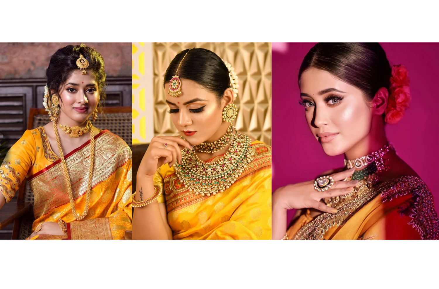 6 Yellow Saree Makeup Look Ideas to Look Fabulous