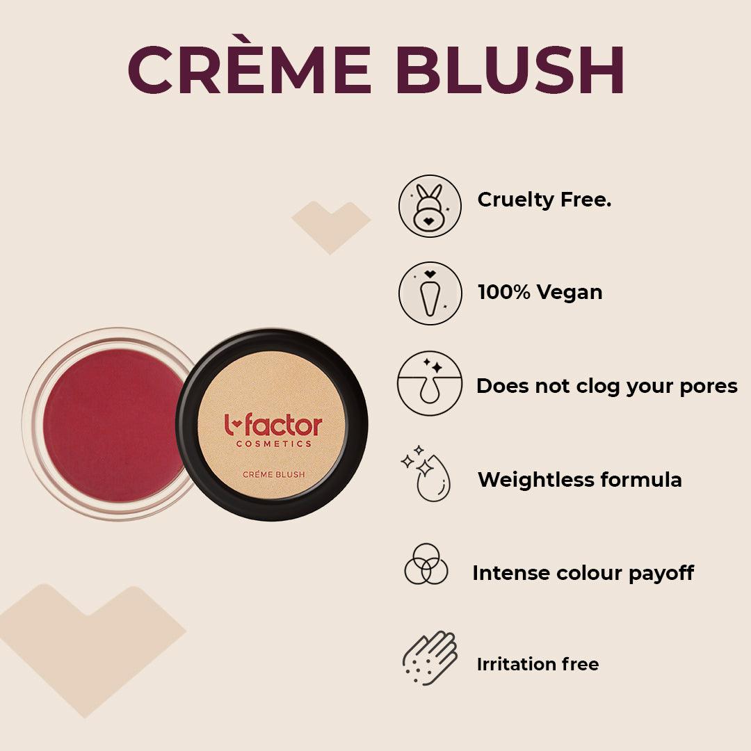 summer friendly and travel friendly cream blush at lfactor cosmetics